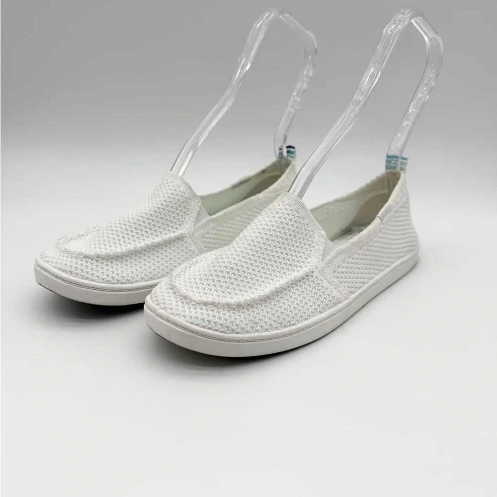 Roxy Minnow Knit Closed Casual Memory Foam Slip-on Comfort Shoes White Size 9 - Picture 3 of 8